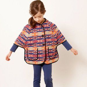 SALE! Anthem of the Ants Girls Blanket Poncho Cape Tribal Print Soft Fleece 6 10